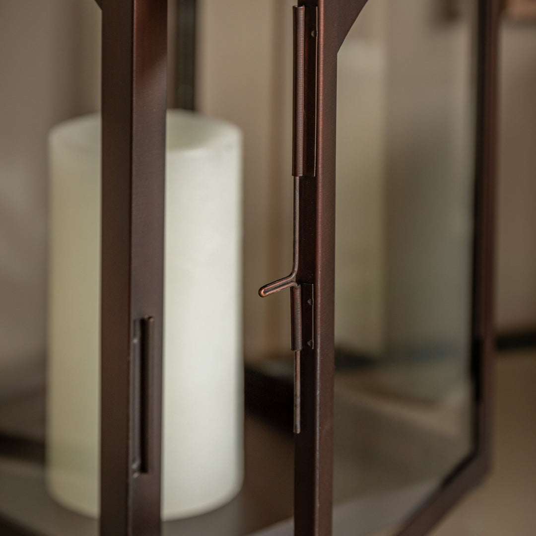 Metal Lantern - Brown Small