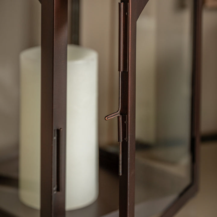 Metal Lantern - Brown Small