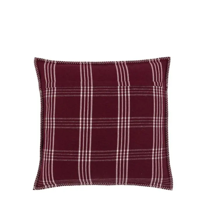 Heritage Joy To The World Cushion - Merlot