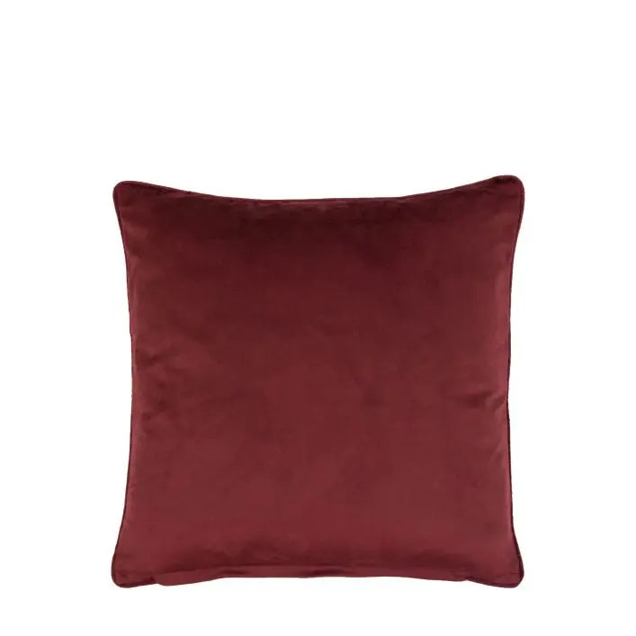 Heritage Bow Chenille Cushion - Merlot