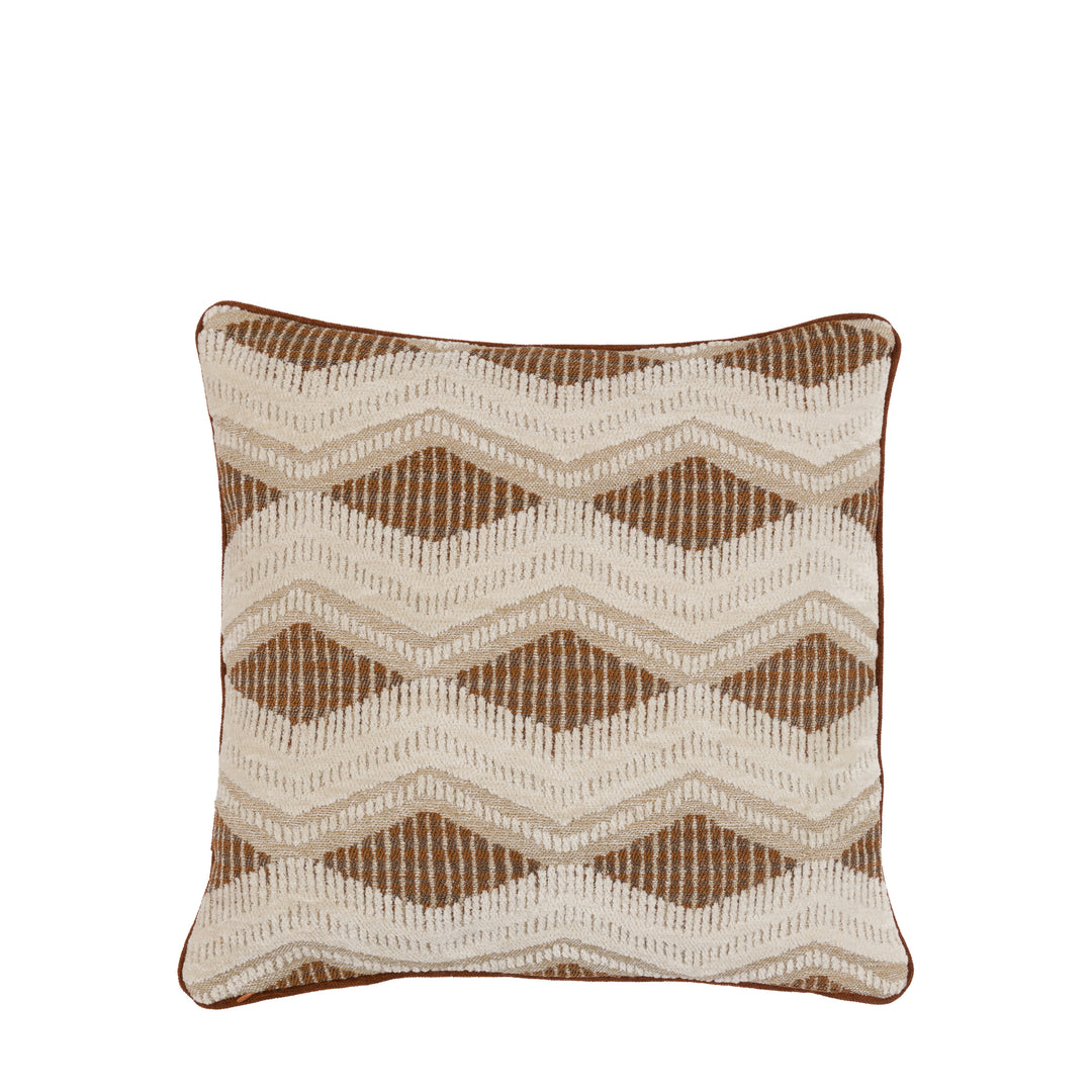 Alto Jacquard Cushion - Rust