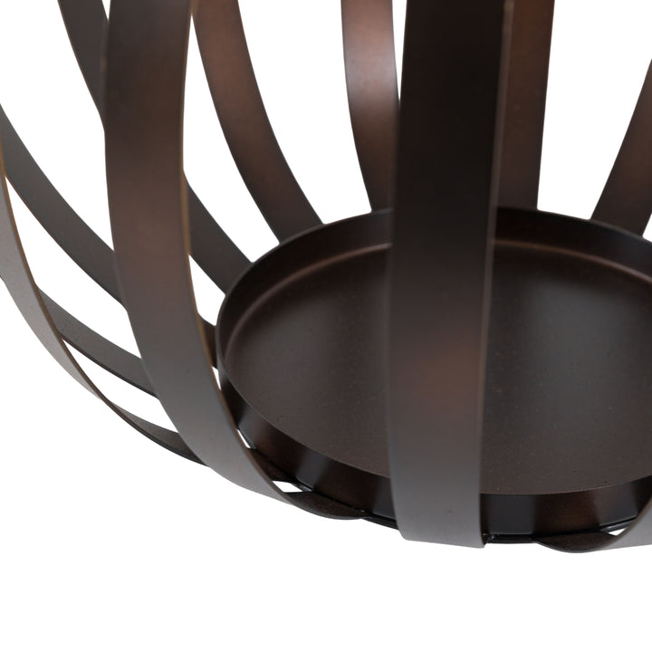 Metal Bulb Lantern - Brown Large