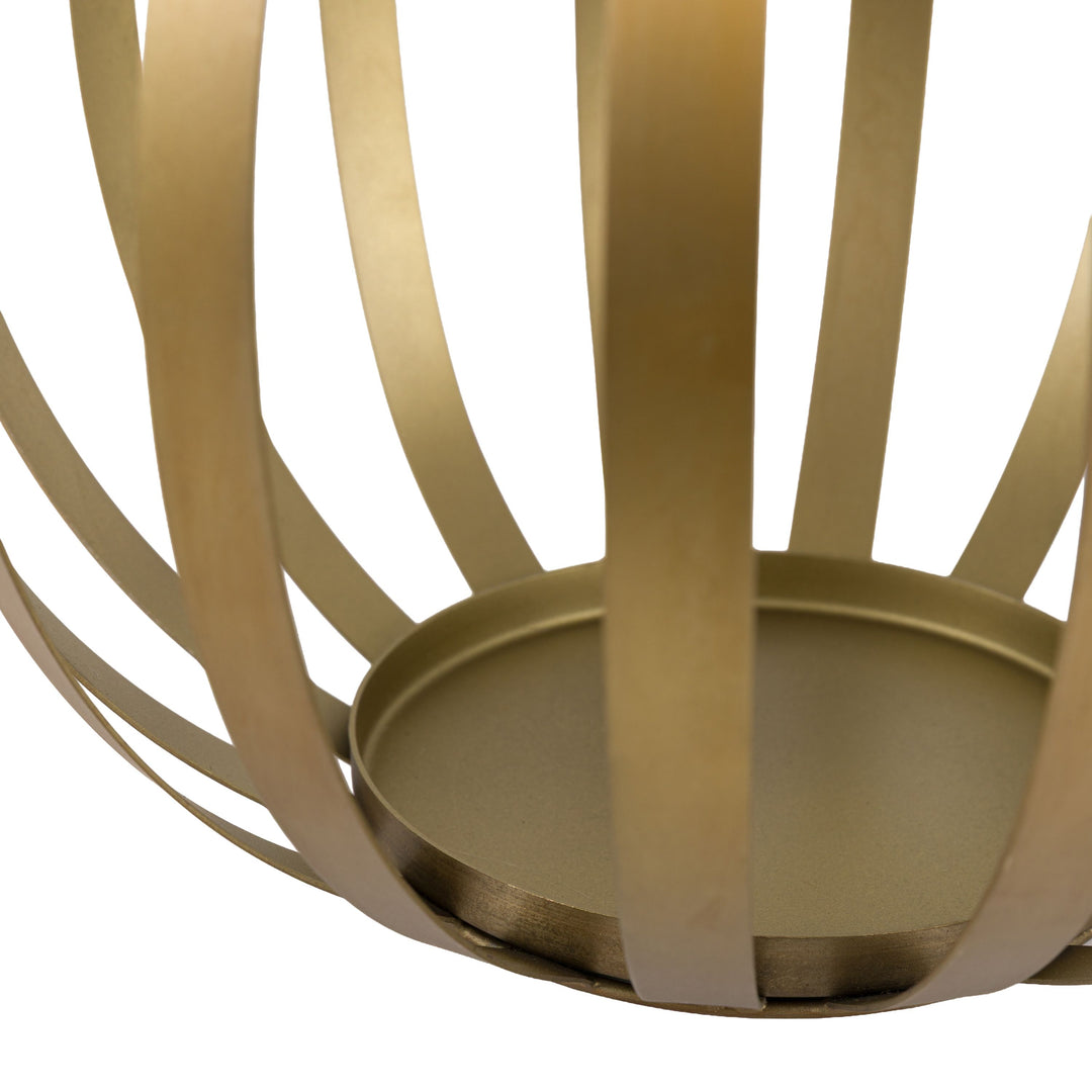 Metal Bulb Lantern - Gold Large