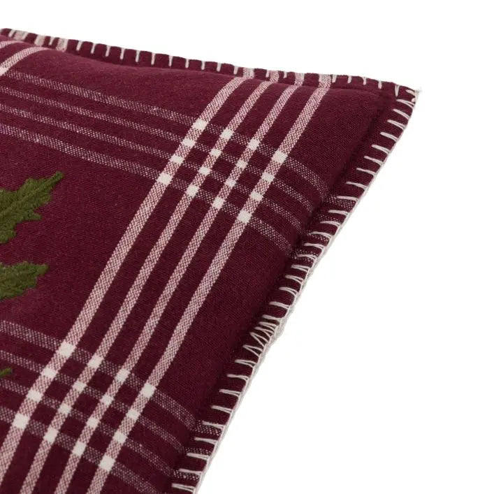 Heritage Joy To The World Cushion - Merlot