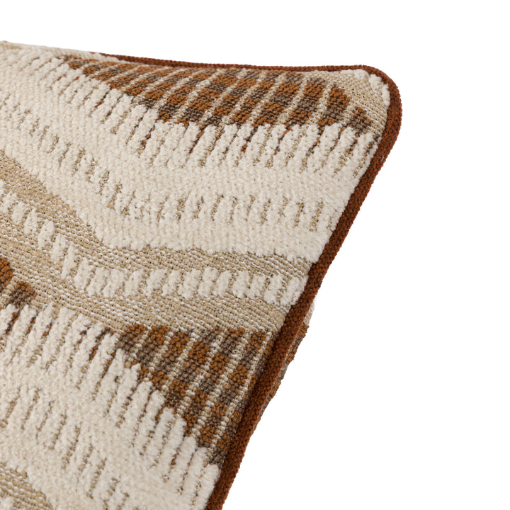 Alto Jacquard Cushion - Rust