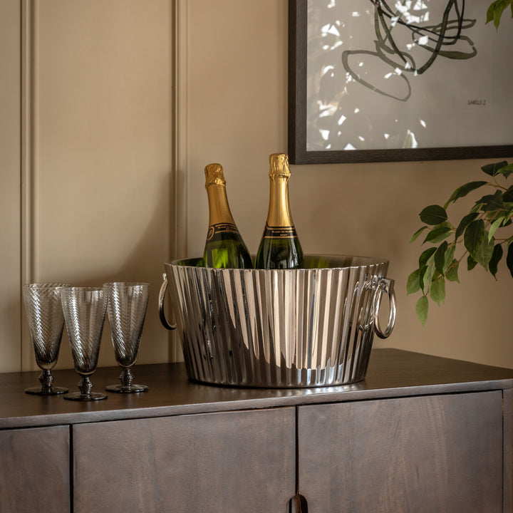 Polished Fluted Champagne Bucket