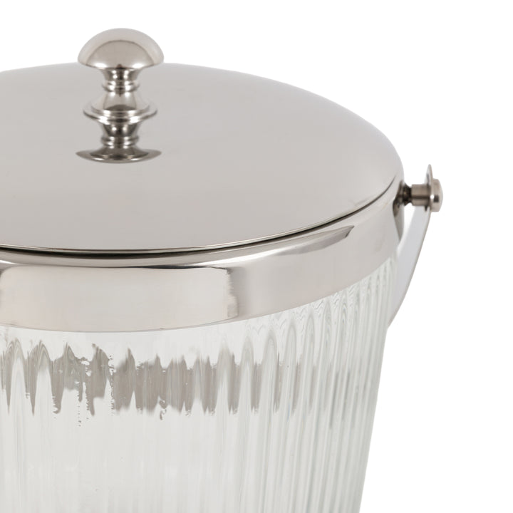 Fluted Glass Ice Bucket