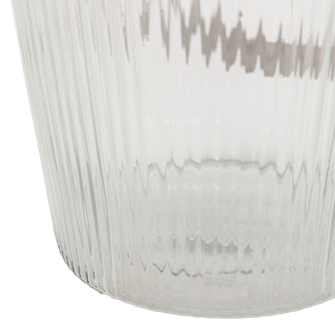 Fluted Glass Ice Bucket