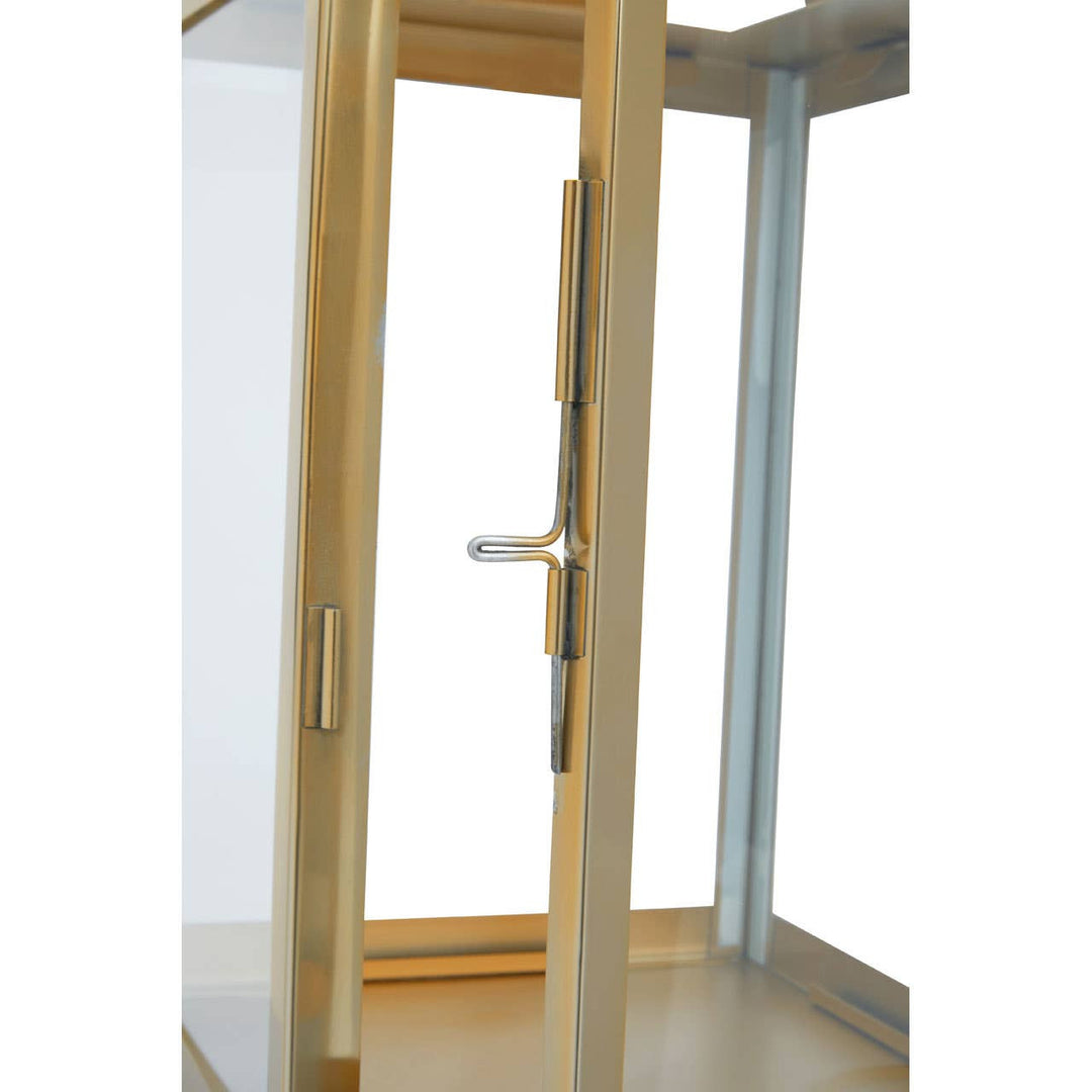 Herber Gold Finish Lantern with Leather Handle - Small