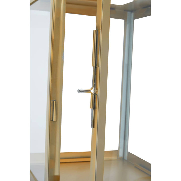 Herber Gold Finish Lantern with Leather Handle - Small