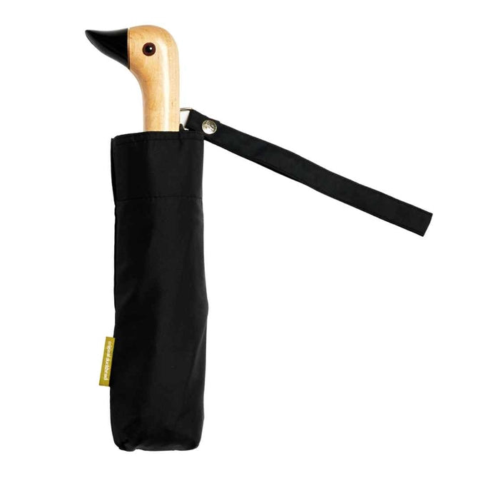 Black Compact Eco-Friendly Duck Umbrella