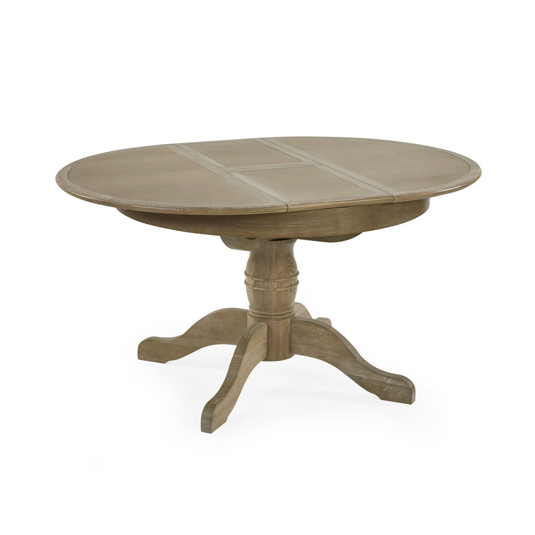 Camille Round Extending Dining Table - Limed Oak