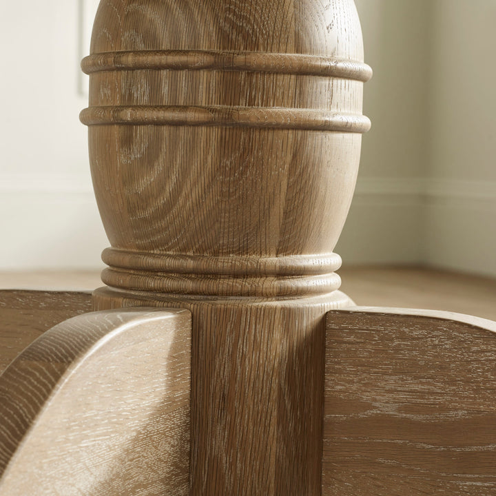 Camille Round Extending Dining Table - Limed Oak