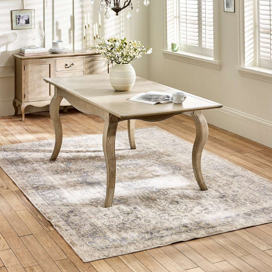 Camille Rectangular Extending Dining Table - Limed Oak