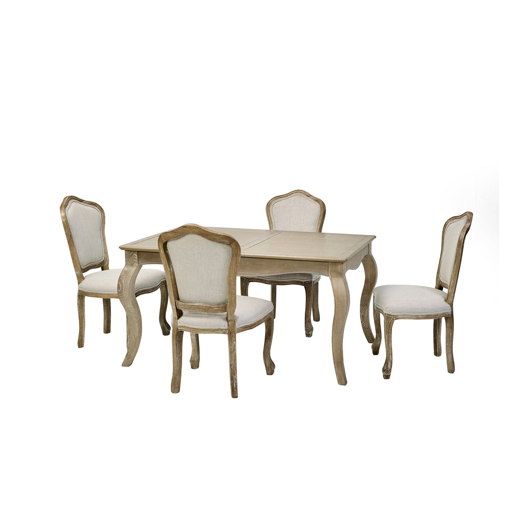 Camille Rectangular Extending Dining Table - Limed Oak