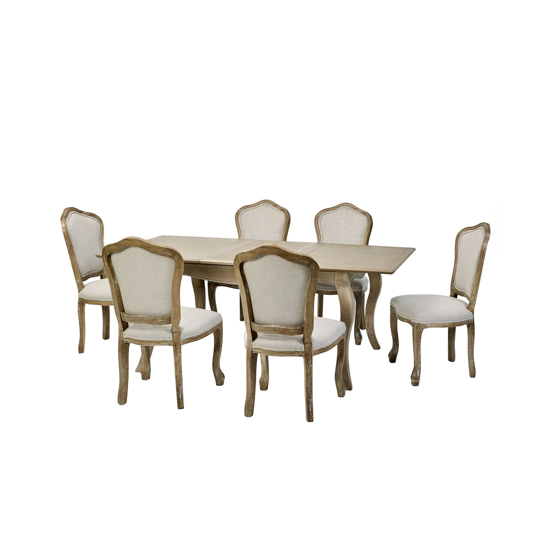 Camille Rectangular Extending Dining Table - Limed Oak
