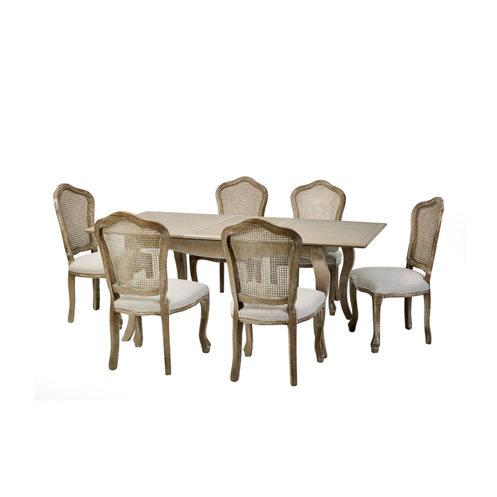 Camille Rectangular Extending Dining Table - Limed Oak