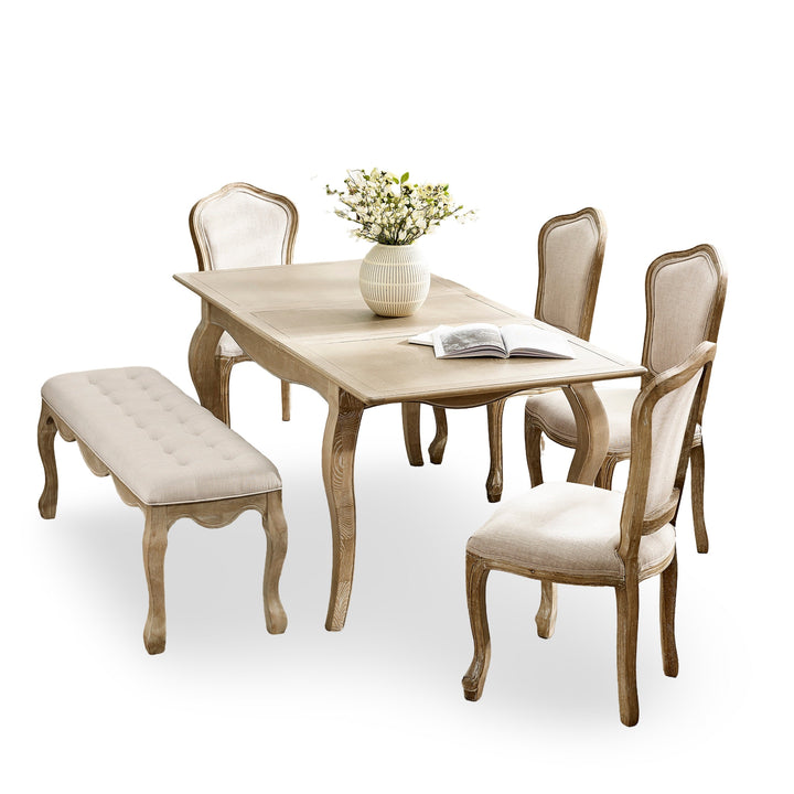 Camille Rectangular Extending Dining Table - Limed Oak