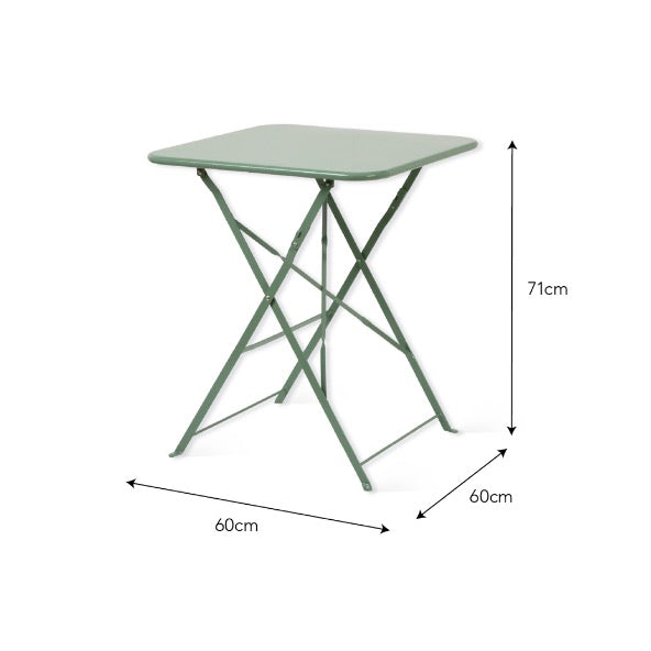 Elmley Bistro Table - Thistle Green