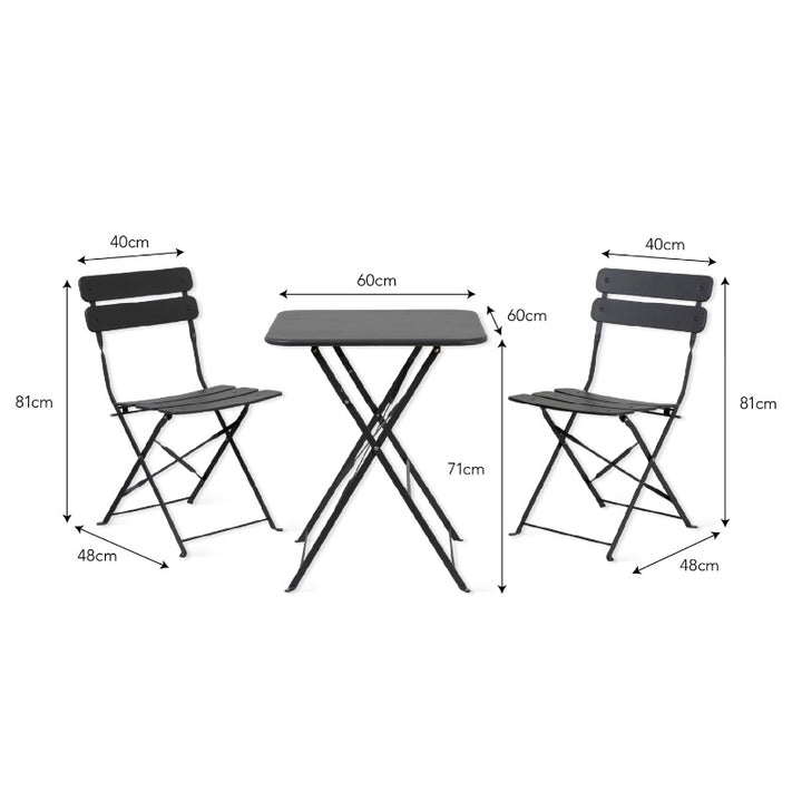 Elmley Bistro Set - Carbon