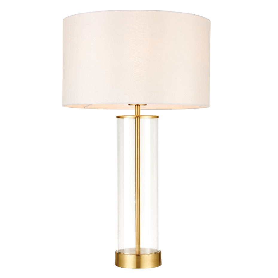 Lessina Brushed Gold and Clear Table Lamp
