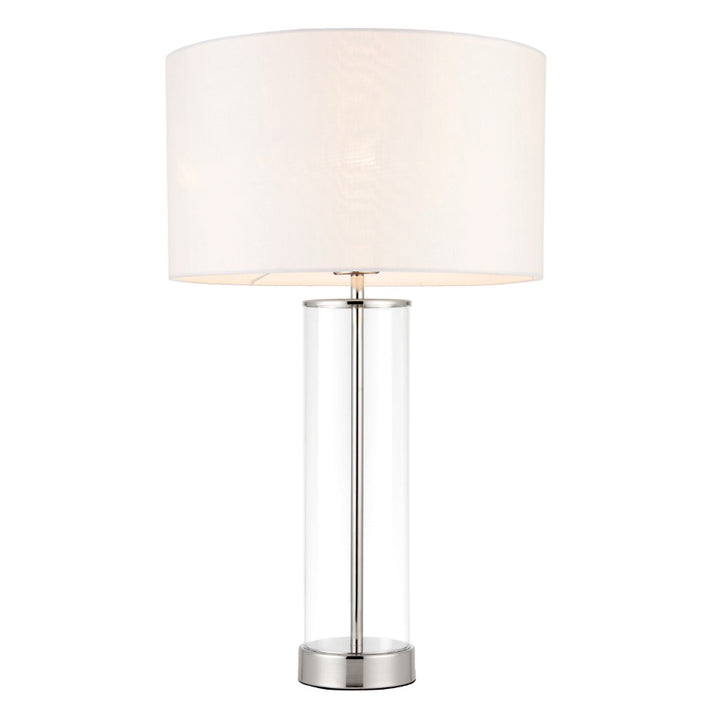 Lessina Bright Nickel and Clear Table Lamp