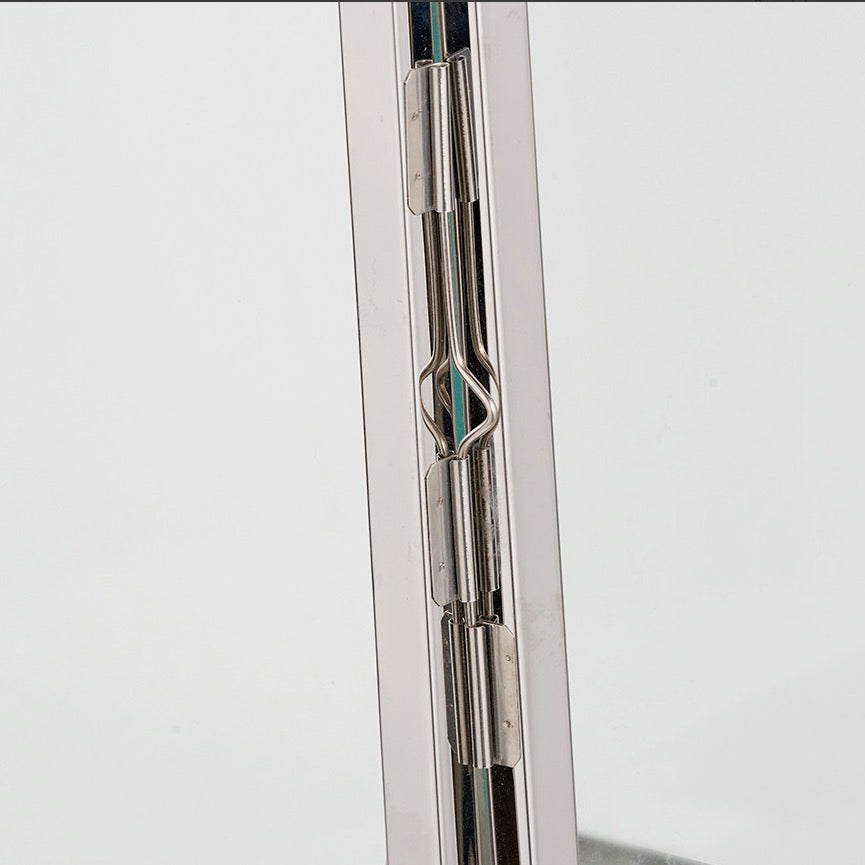 Stainless Steel Rectangular Glass Lantern - Medium