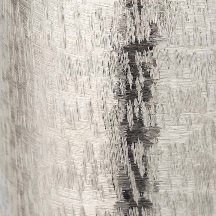Tall Silver Metal Hammered Vase