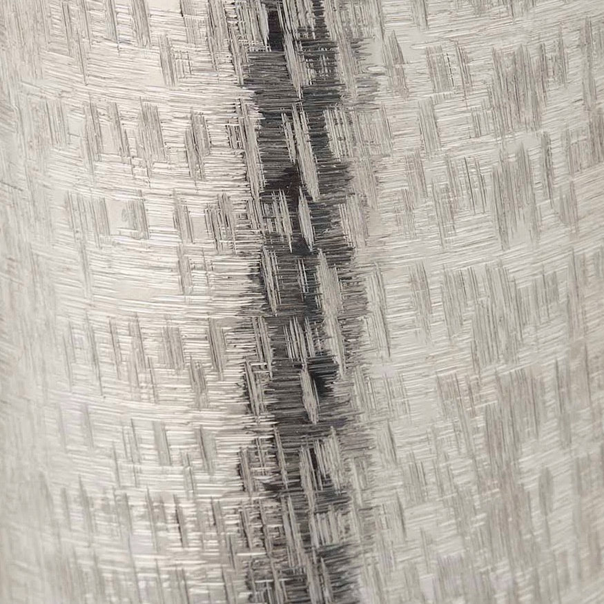 Tall Silver Metal Hammered Vase