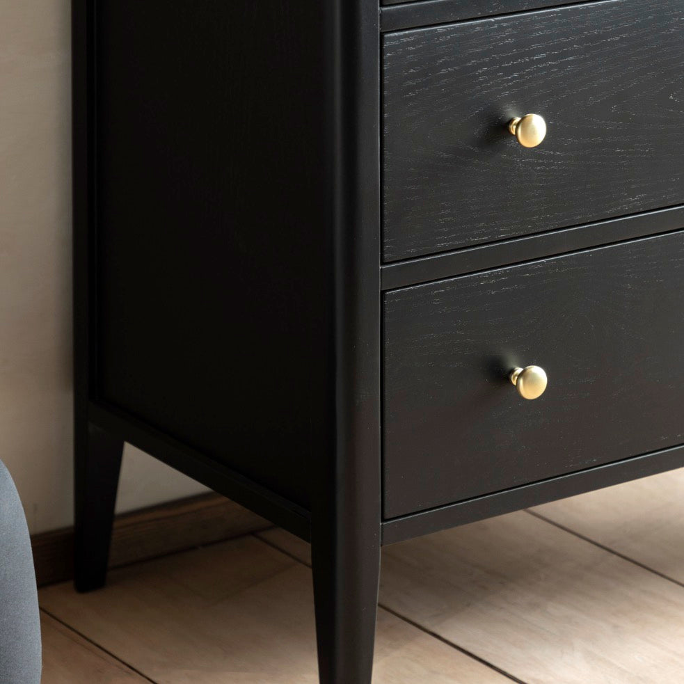 Acton 3 Drawer Chest - Black