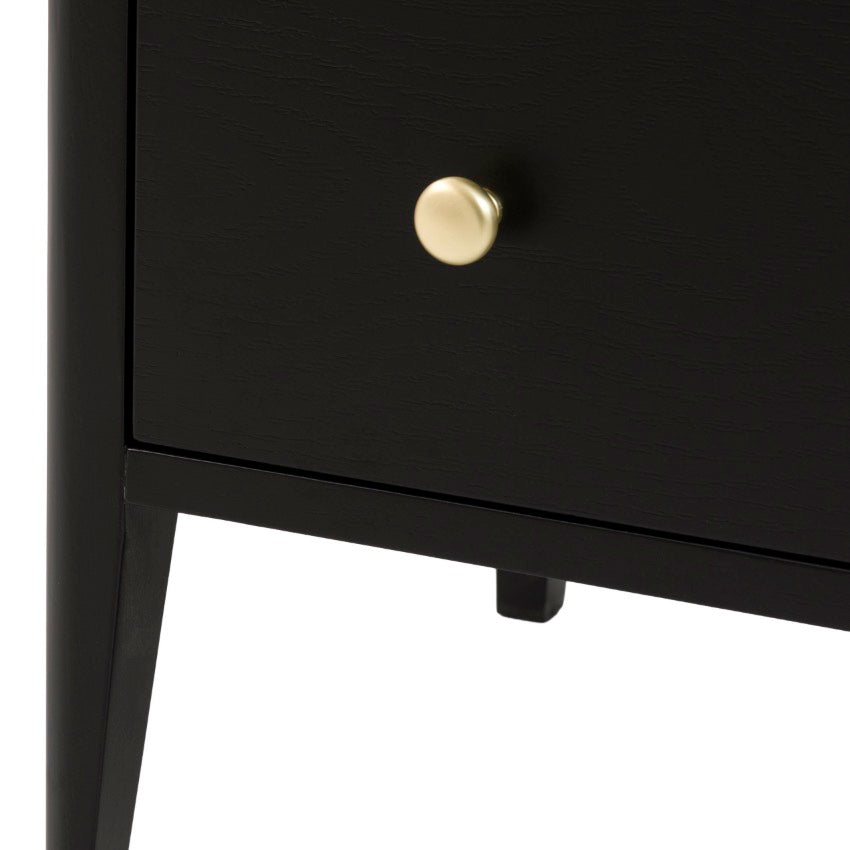 Acton 3 Drawer Chest - Black