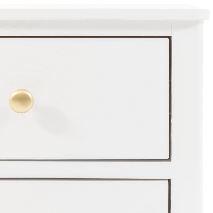 Acton 2 Drawer Bedside Table - White