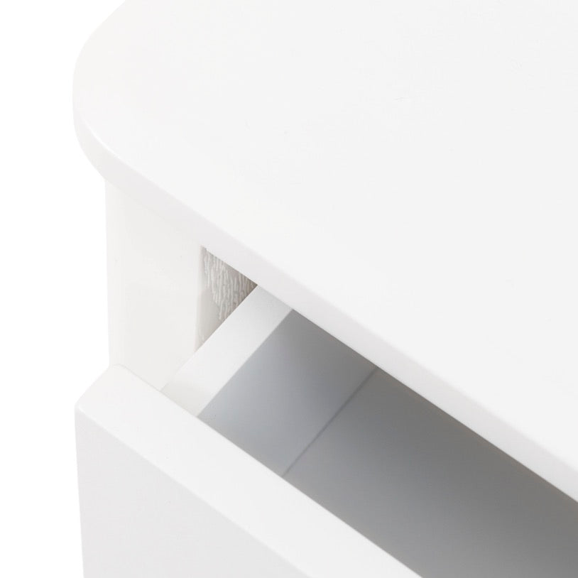 Acton 2 Drawer Bedside Table - White