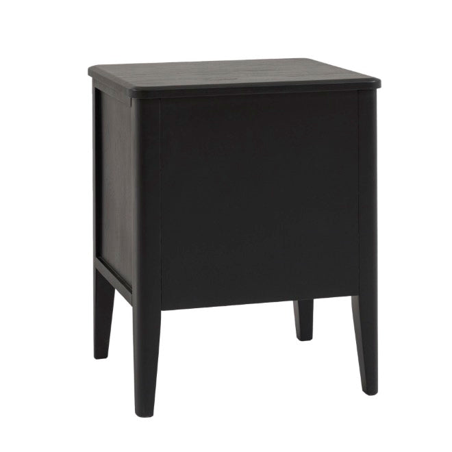 Acton 2 Drawer Bedside Table - Black