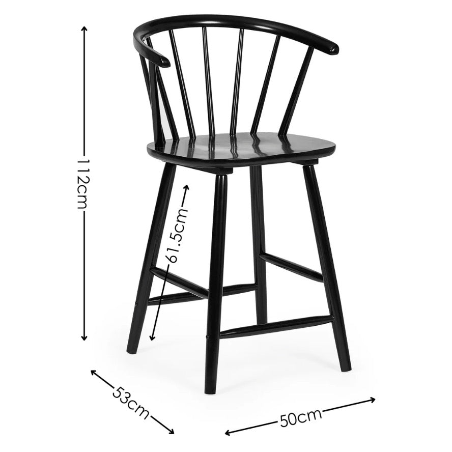 Modena Bar Stool - Black
