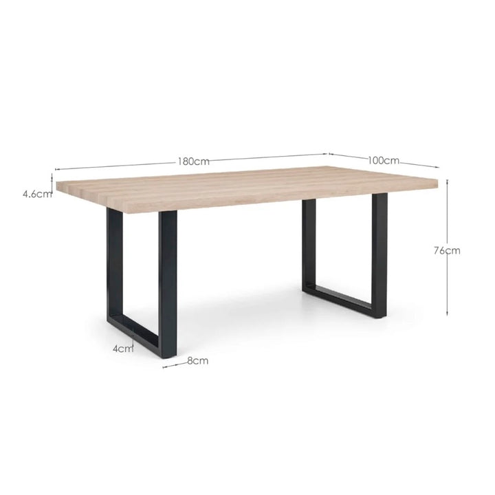 Berwick Oak Rectangular Dining Table - Seats 4 -6