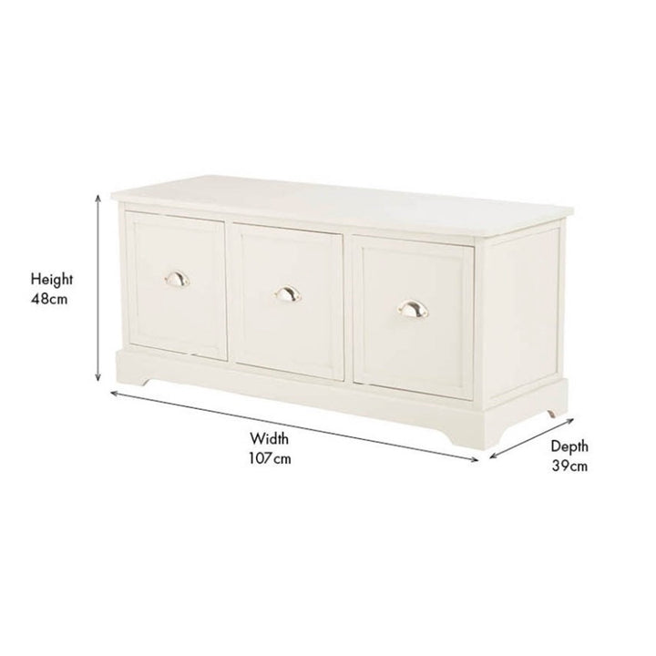 Croft Linen Pine 3 Drawer Low Unit