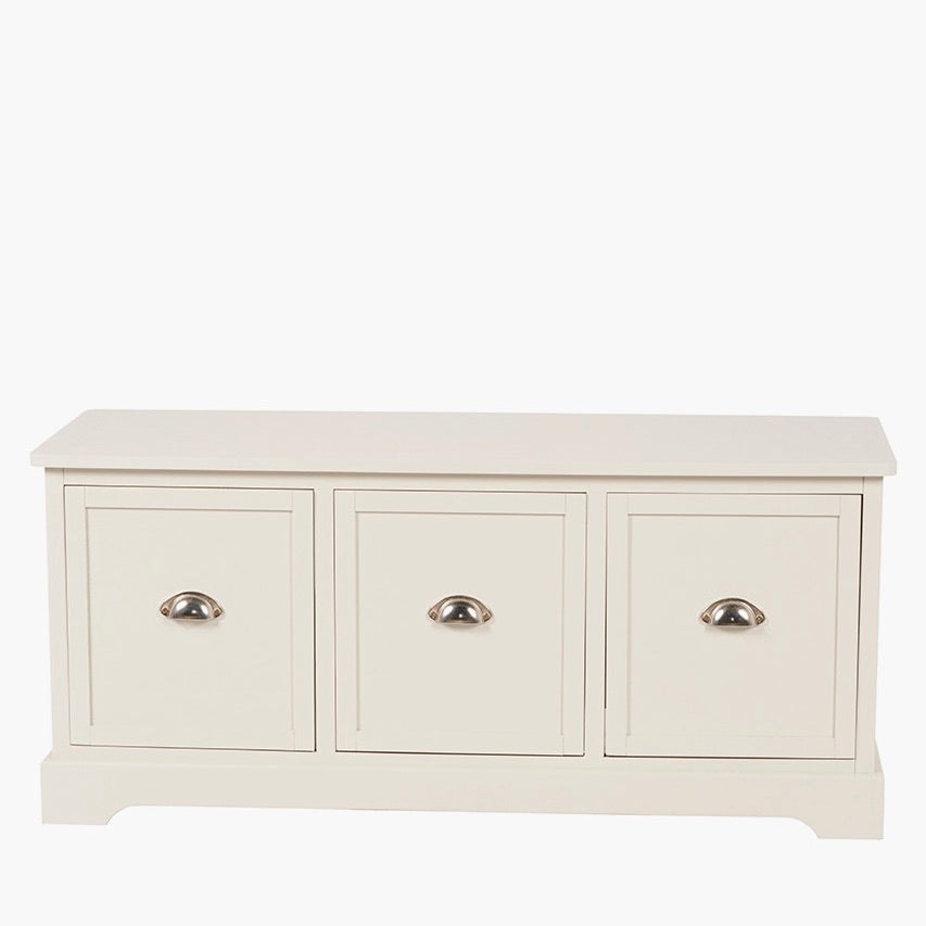 Croft Linen Pine 3 Drawer Low Unit