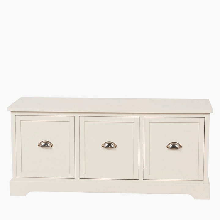 Croft Linen Pine 3 Drawer Low Unit