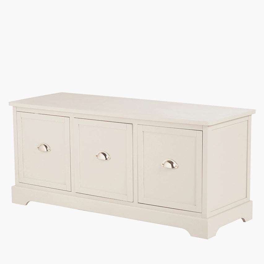 Croft Linen Pine 3 Drawer Low Unit