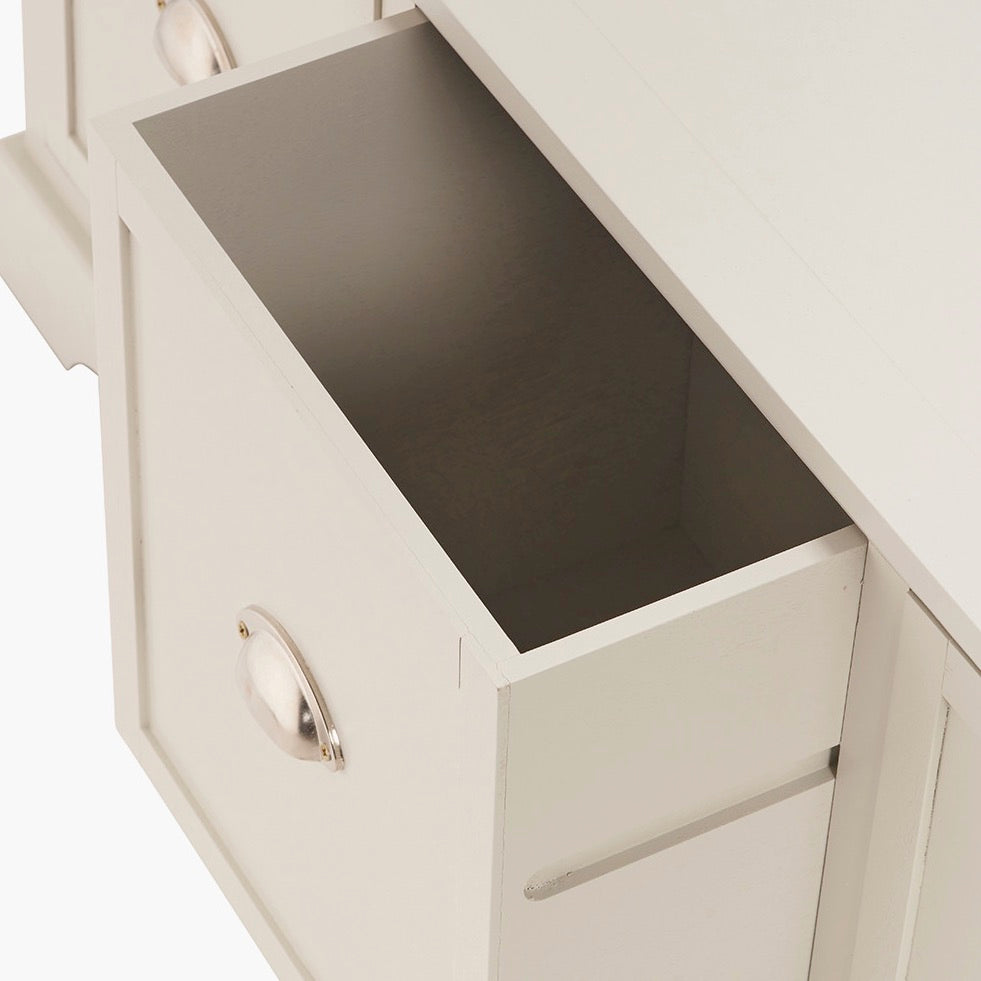 Croft Linen Pine 3 Drawer Low Unit
