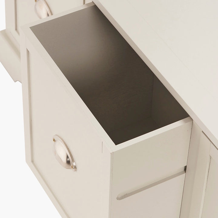 Croft Linen Pine 3 Drawer Low Unit