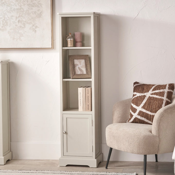 Croft Linen Pine 1 Door 3 Shelf Unit