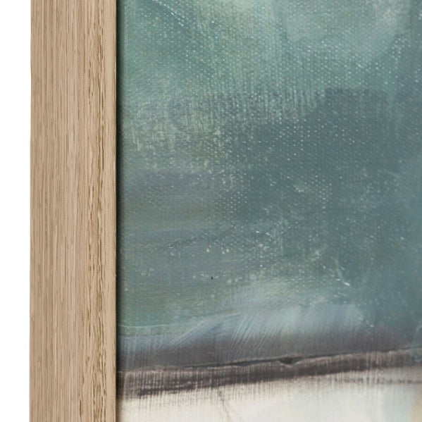 Teal Sketched Lines Abstract Canvas