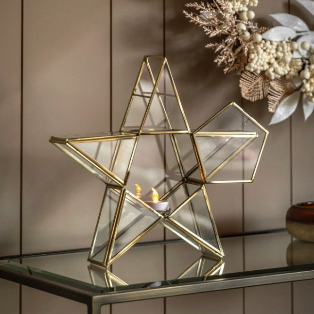 Star Tealight Holder - Gold