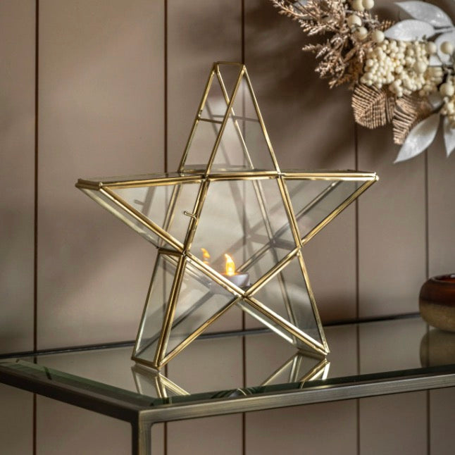 Star Tealight Holder - Gold