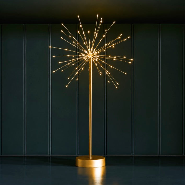 Large Table Starburst with Warm White LEDs - Gold- Battery Powered