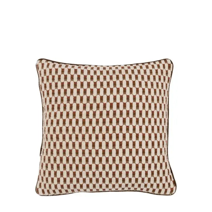Marais Jacquard Cushion - Rust