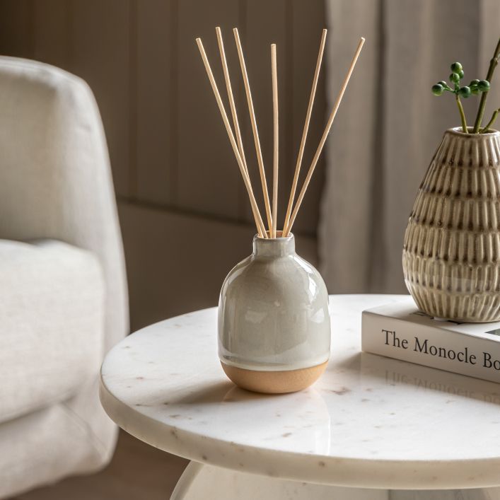 Ceramic Glazed Reed Diffuser 200ml - Natural Vanilla
