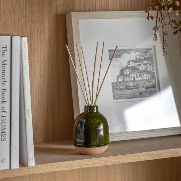 Ceramic Glazed Reed Diffuser 200ml - Olive Tuberose